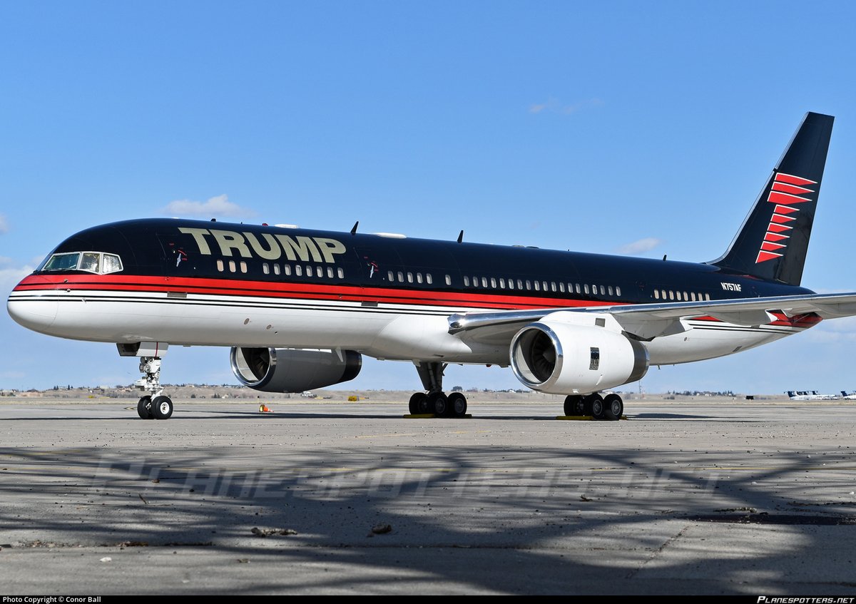 scan_sky's tweet photo. #DonaldTrump Trump Force One 🔴 ⚫ ⚪ Airborne From Newark Liberty International Airport 🇺🇸
Boeing 757-2J4 - #N757AF
Likely Heading To Palm Beach International Airport 🇺🇸 https://t.co/9pNub4Ri8z