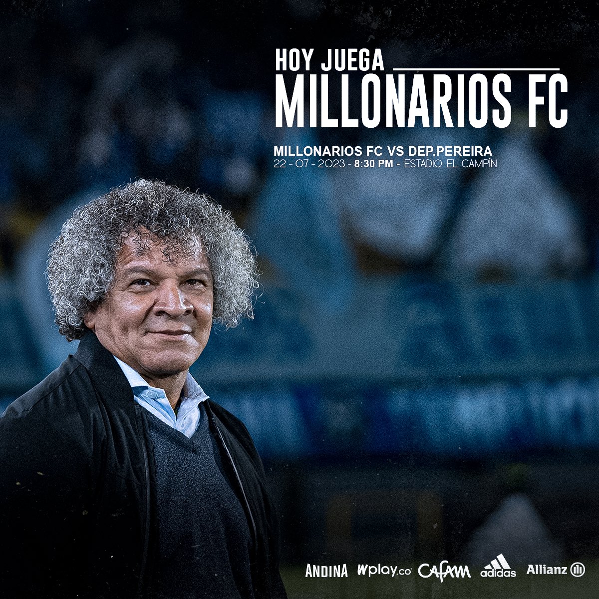 MillosFCoficial's tweet photo. ¡Hoy nos volvemos a ver en El Campín! 🤩Ⓜ️⚽️🏟️ Todos con la azul puesta… ¡HOY JUEGA MILLONARIOS! 

#UnSoloCorazón💙 https://t.co/gHgoxBgPMr