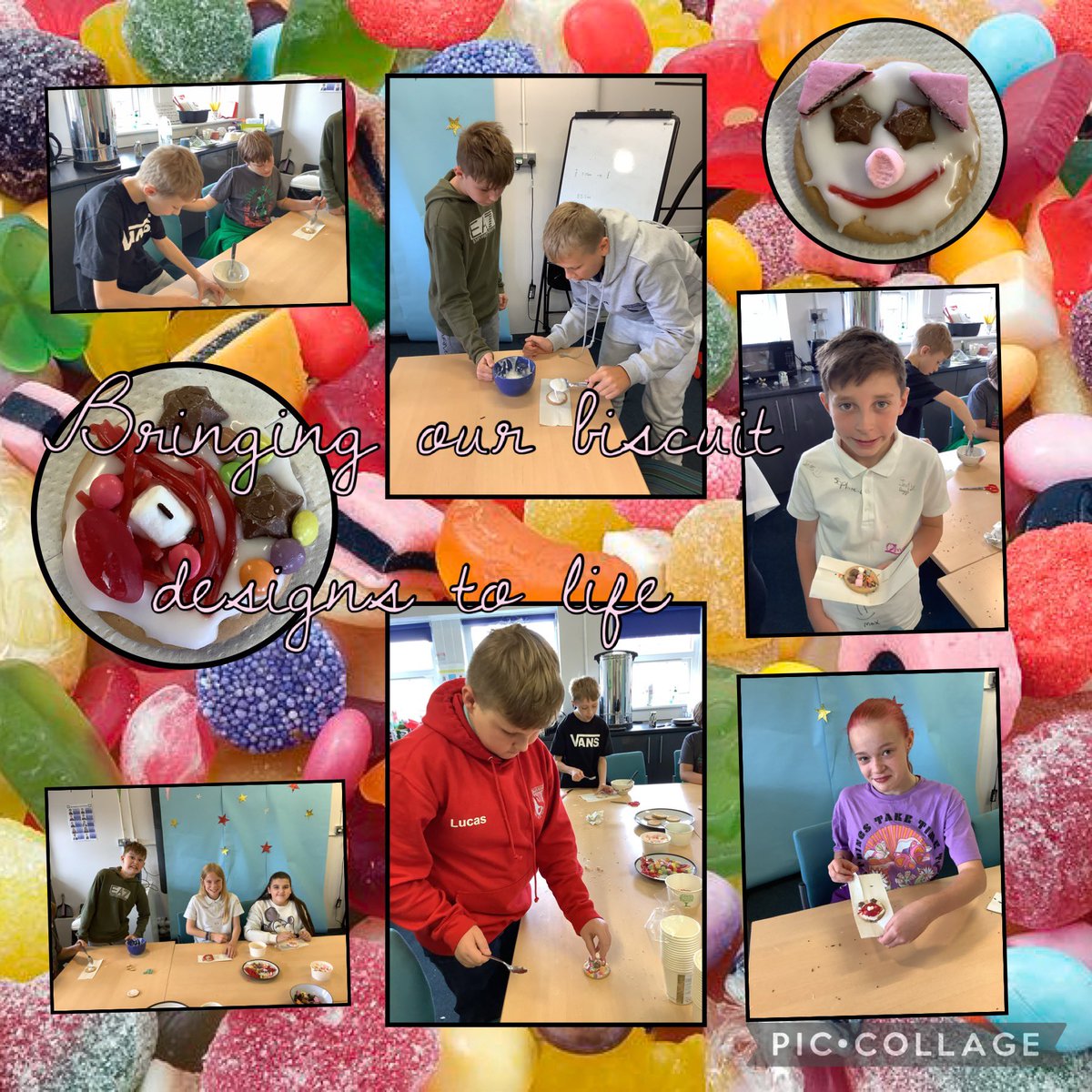 Our biscuit design shop! We designed our perfect biscuits then we brought our delicious designs to life - we can guarantee they were truly scrumptious! 😋🍬🍫