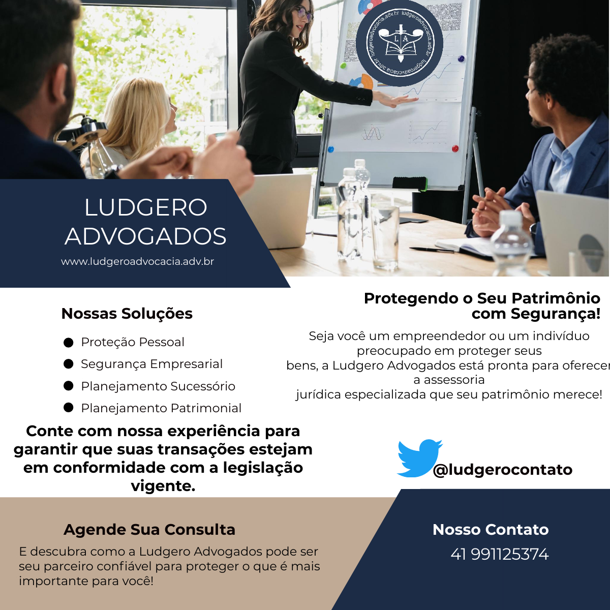 🤝 Na Ludgero Advogados, entendemos que cada situação é única. Nossa 
equipe de advogados está preparada para oferecer soluções customizadas 
de acordo com suas necessidades específicas.#ProtecaoPatrimonial #SegurancaJuridica#ProtecaoPatrimonial #SegurancaJuridica