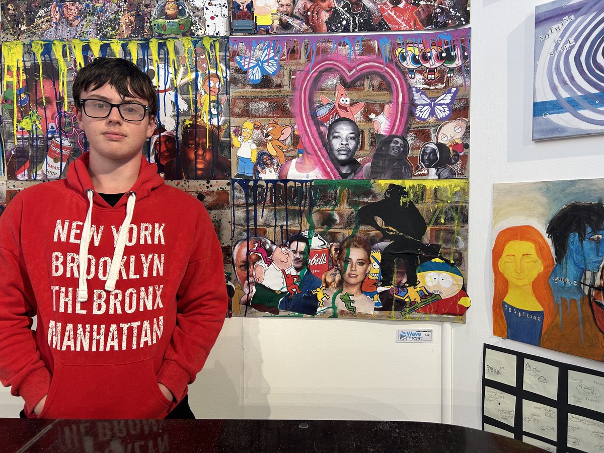 Nine_MaidensAPA's tweet photo. One of our year 10 students viewing his Yuvi inspired art works in gallery @StIvesSociety
@wave_multi
#waveworks https://t.co/vB27QpkAcq