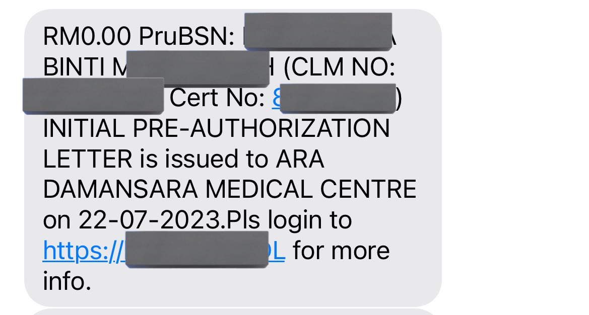 i_iffah's tweet photo. Mesej yg ditunggu2 everytime client inform nak warded and nk guna medical card. Alhamdulillah smooth admission for my client ✨. Ara damansara MC pun was very good, fast action!✅ Later kita pergi melawat inshaAllah, rest well 🤍 https://t.co/TF1zgO2ddC