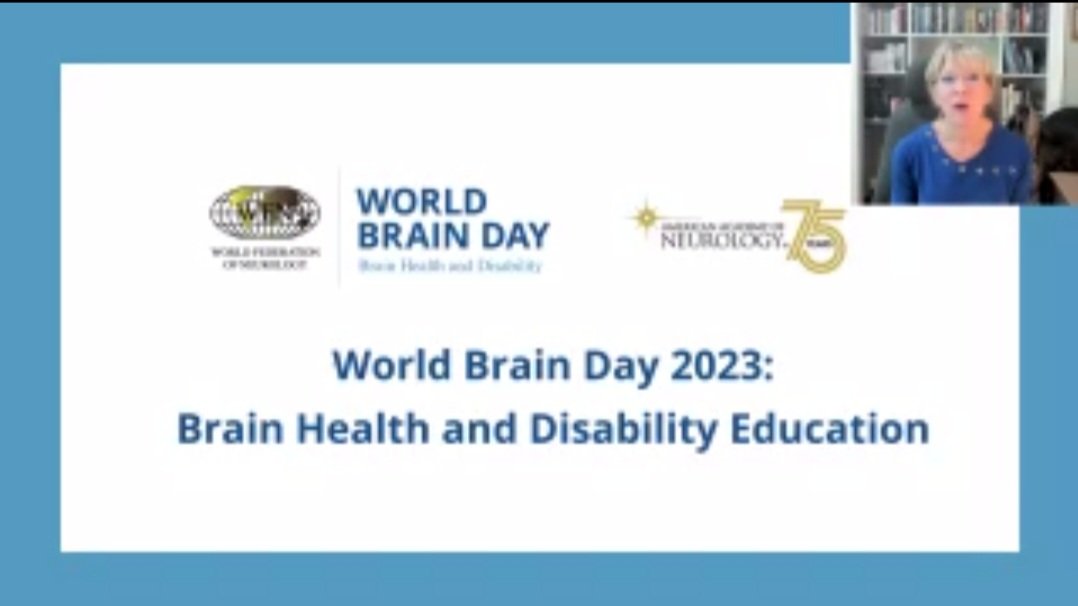drmaaleem's tweet photo. In #WorldBrainDay2023 Webinar organised by @wfneurology , AAN @AANmember ,EAN @EANeurology ,@IlaeWeb ,Asia Oceanian Neurology Association, African Neurology Association presidents talked on importance of #BrainHealthandDisability - M.A.Aleem Vice Chair Ethics Section @AANmember https://t.co/6YZoVPaGmR