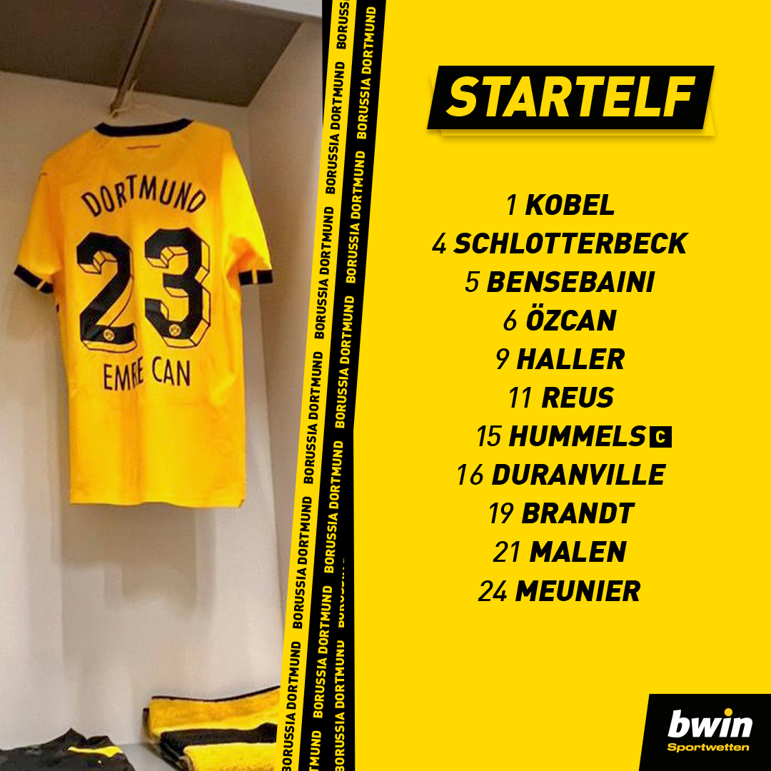BVB's tweet image. 👀 Auch die Nationalspieler sind wieder mit von der Partie! Mit dieser Elf beginnt Schwarzgelb das Testspiel bei Rot-Weiß Erfurt. 🤟

Ab 16.30 Uhr LIVE:
📺 youtube.com/live/T4Wtl0YGE…