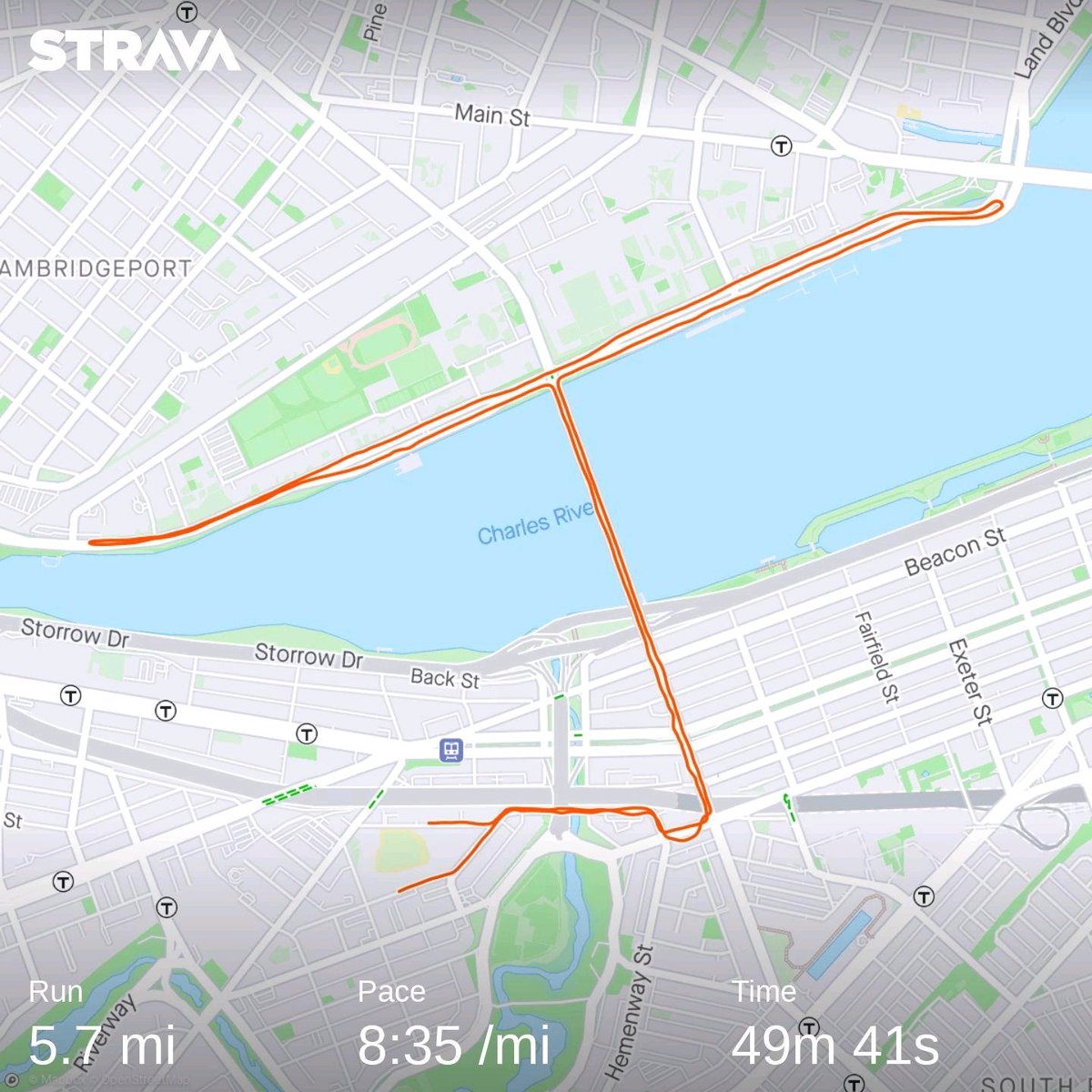 SgmAbn's tweet photo. Forgot to stop my tracker. Pretty sure I hit my sub 8min goal. Fun run and finish on the field. #RunToHomeBase https://t.co/hvyLuC0tKx