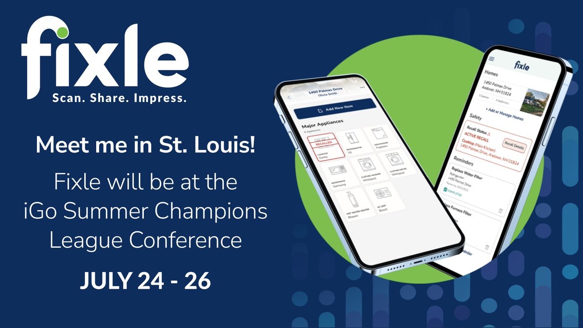 fixlehome's tweet photo. Exciting news: Fixle will be at the iGo Summer Champions League Conference, in St. Louis, Missouri!

July 24-26 📆
Lowes Hotel St. Louis 🏨

Fixle streamlines home inspector workflow, enhances efficiency, and improves client experience! 🏡 We hope to see you there! 🎉 https://t.co/oEocNPdg0y