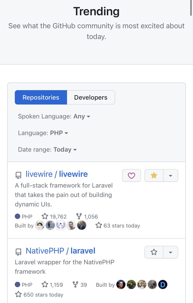 marcelpociot's tweet image. See what's trending on @github 👀
Livewire and NativePHP leading the way 🔥
nativephp.com