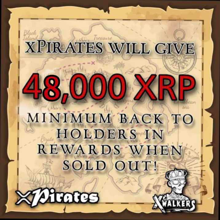 Are you new to #XRP? Join in on our project. We're still minting so you're not too late. Plus our next batch of minters are put on a wheel for a chance at 2,000 $XRP in prizes.
Holders will receive a part of a 48,000 treasure chest!
Mint here👇
nft.onxrp.com/launchpad/deta…
#NFT #NFTs
