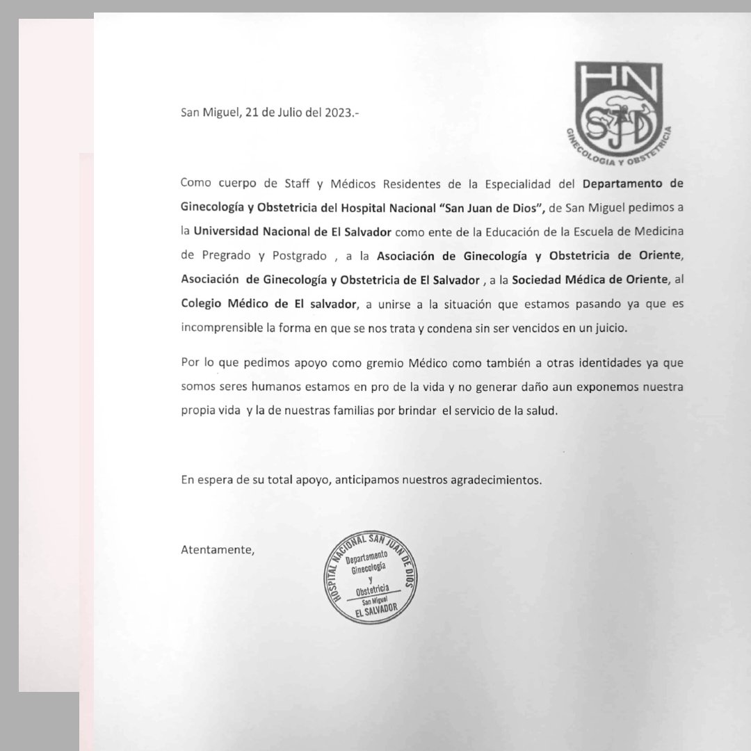 El Colegio Médico de El Salvador recibe solicitudes de apoyo contra las acciones tomadas condenando a  médicos sin haber sido oídos y vencidos en juicio. 

Leer más 👇 m.facebook.com/story.php?stor…