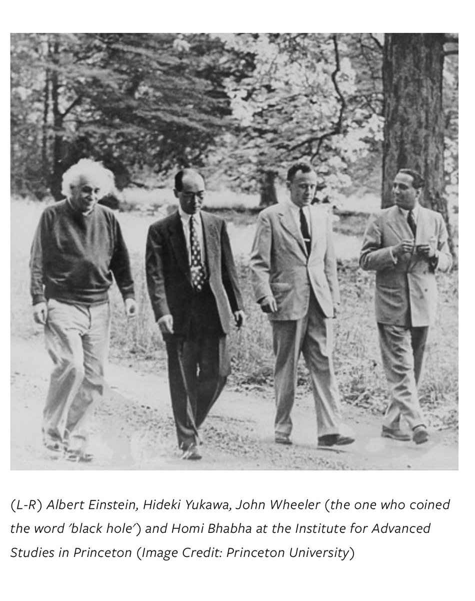 BhuvanLall's tweet photo. #Bhabha #Oppenheimer #NeilsBohr #Einstien #HidekiYukawa #JohnWheeler #MarquandPark #Princeton https://t.co/aihBQwlLlx
