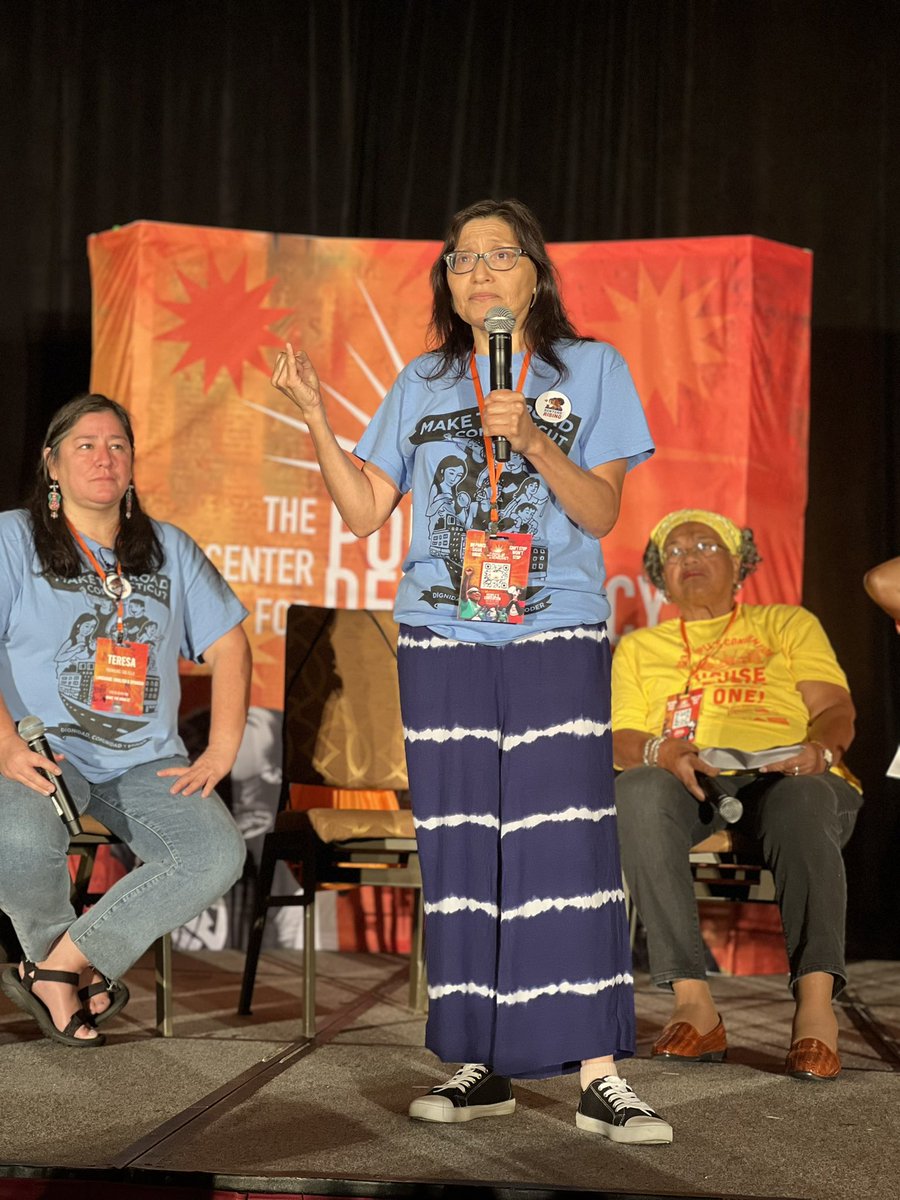 MaketheRoadCT's tweet image. With rents soaring, our familias often have to choose between paying the rent and buying medicine or food for their children. No more! Our member leader, Ruth Valera shared her story today at #PC2023