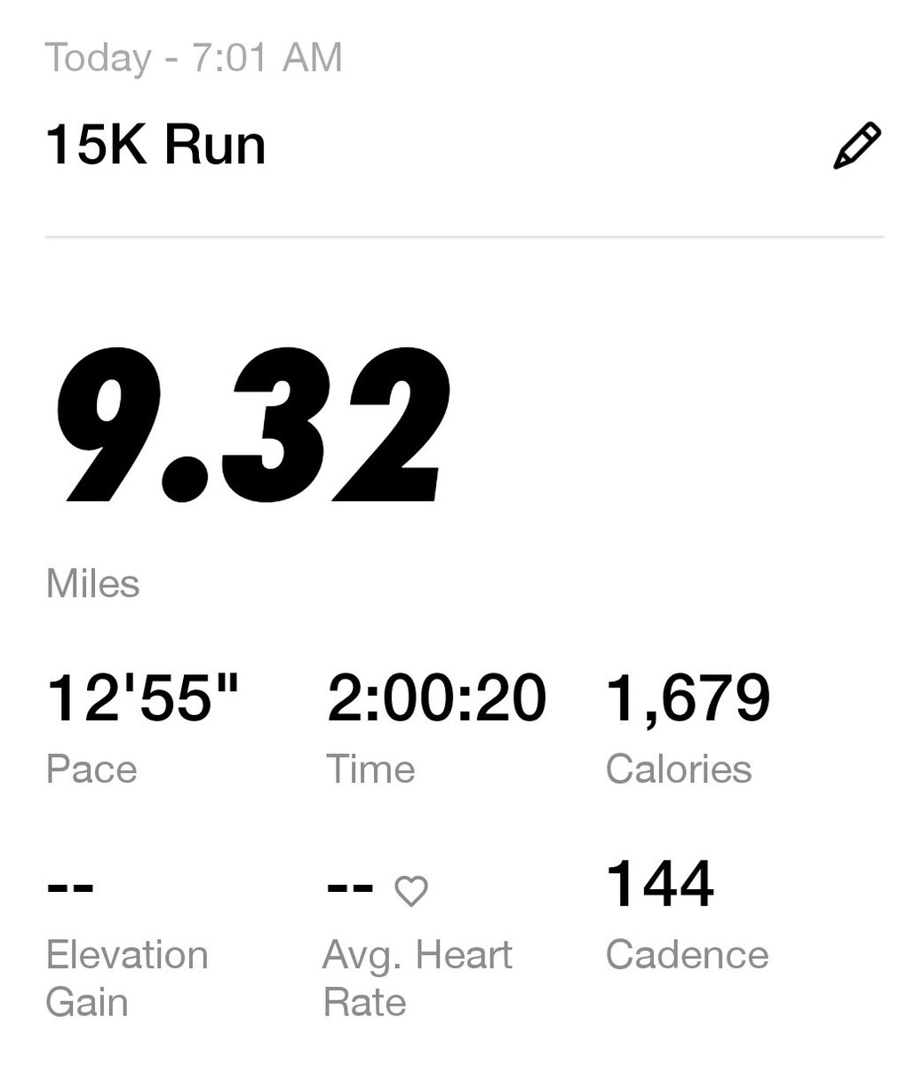 karalu79's tweet photo. In previous marathons, my focus was just to finish.  This time I have a time goal (13:40 pace to break 6 hours). I'm definitely on track...

#chicagomarathontraining #everyrunhasapurpose https://t.co/rLdZ7lCcAA