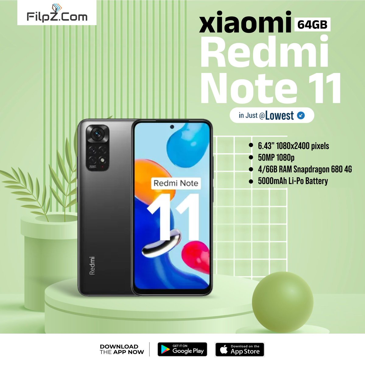 FilpzDotCom's tweet image. 🔥 Say hello to the future of smartphones - Xiaomi Redmi Note 11! 💫 With its sleek design and powerful specs, it's a game-changer in the tech world. 🌟 Pre-order now and be one step ahead!  📷  #RedmiNote11 #PhotographyAtItsBest #AIQuadCamera #FutureTech #PreOrderNow
