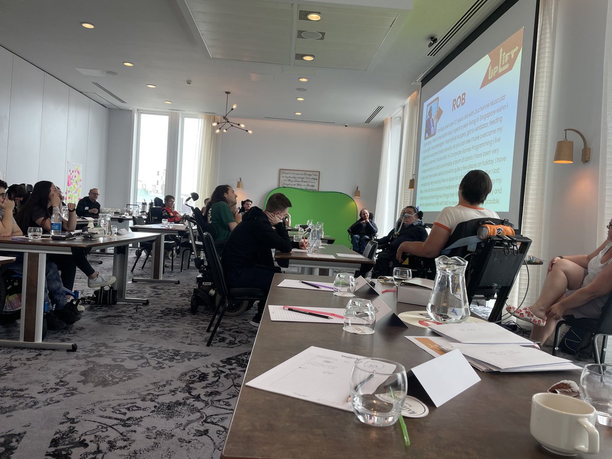 janetahoskin's tweet photo. Ask the Adults - Rob shares his experiences as a 37 year old adult learning living with DMD ⁦@PathfindersNMA⁩ ⁦@UEL_EduandCmty⁩ https://t.co/7sqHoDEUjy