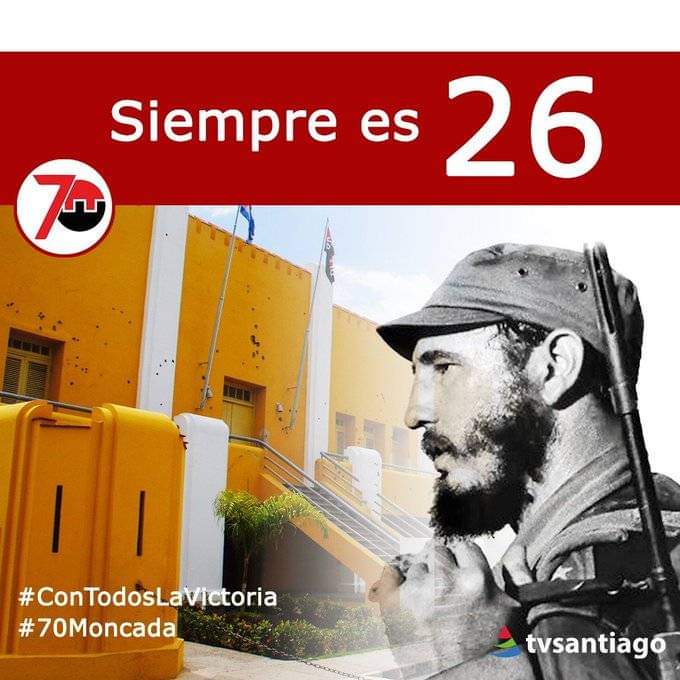 #70Moncada
#ConTodosLaVictoria 
<a href="/aylinalvarezG/">Aylín Alvarez García</a> <a href="/UJCdeCuba/">UJC de Cuba</a>