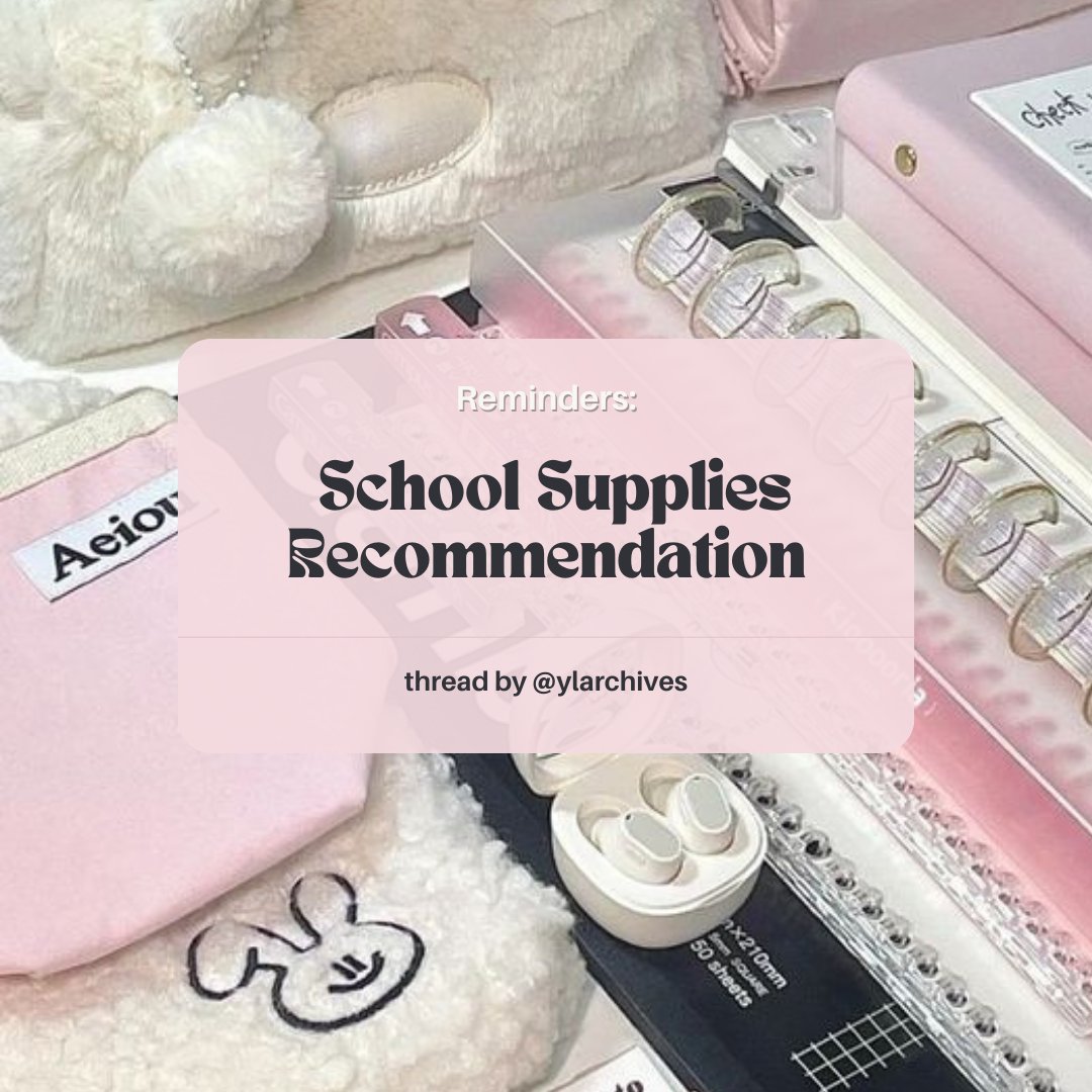 back to school supplies recommendations. 📎 

— a thread #studytwt #studytwtph