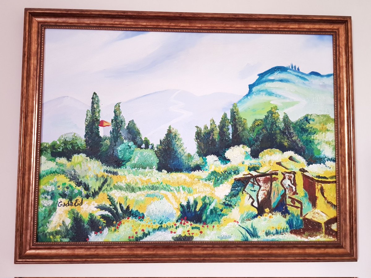 GhadaEid76's tweet image. #acrilycpainting #acrilyc  #tree  #sky #spring #arbres #art  #mountain #herbs #lebanon #لبنان 👩‍🎨❤