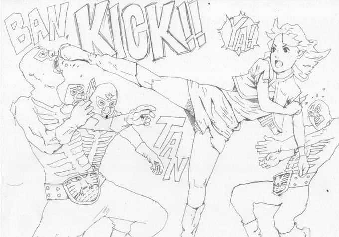 「KICK!」 下書き #イラスト #イラストレーション #漫画好き #漫画 #漫画が読めるハッシュタグ #manga #mangaart