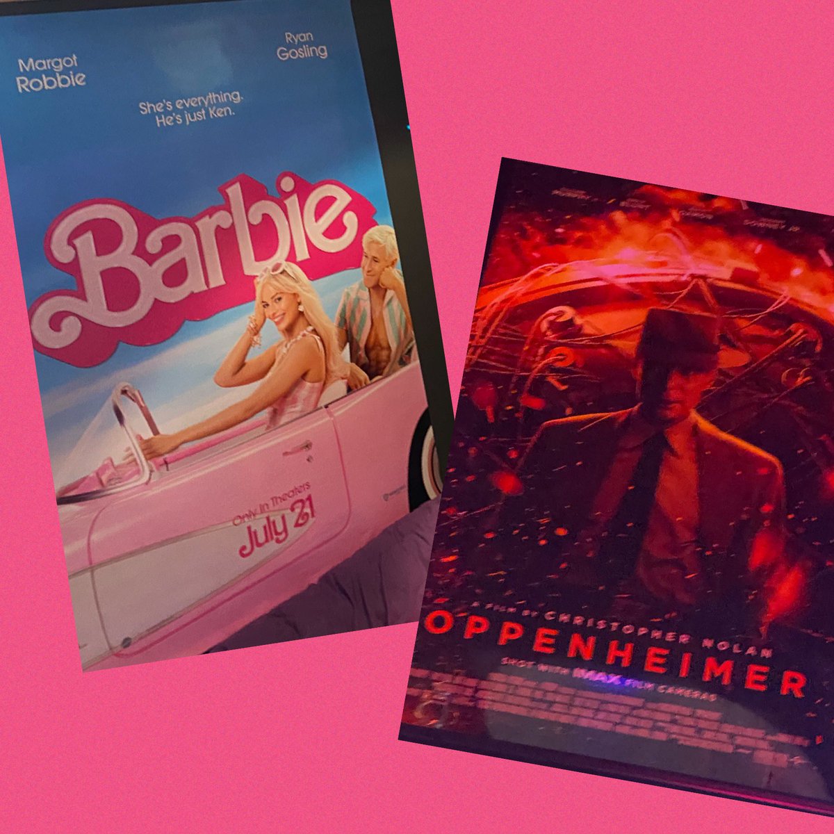 gpl4329's tweet photo. An epic cinematic pairing at the Sie Film Center in Denver last night. #Barbenheimmer #theater #Hollywood https://t.co/n97duPFDpr