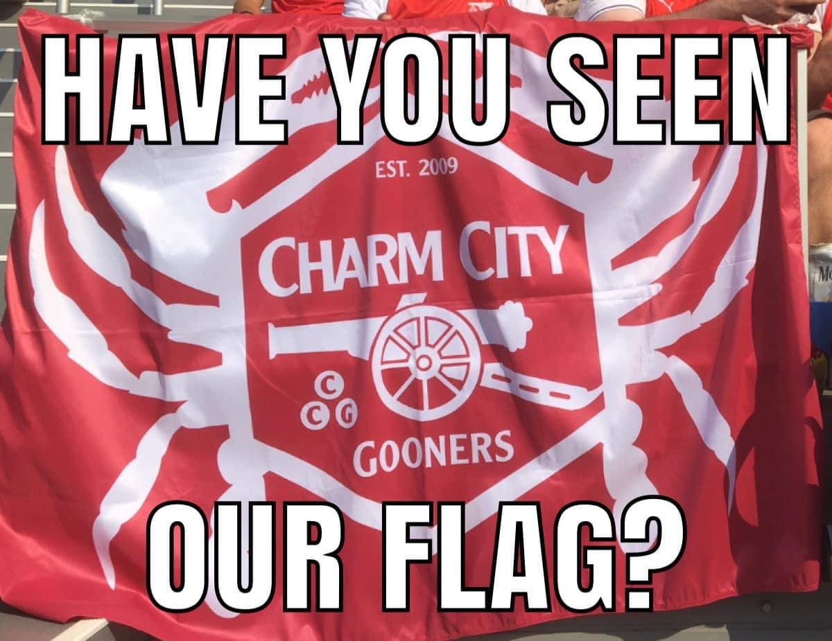We have some sad news from New York. At last nights event someone liberated our beloved flag off the fence it was hanging on. Curiously enough no other supporter flags were touched. If anyone has any info please reach out to us. <a href="/ArsenalNYC/">Arsenal NYC</a>
