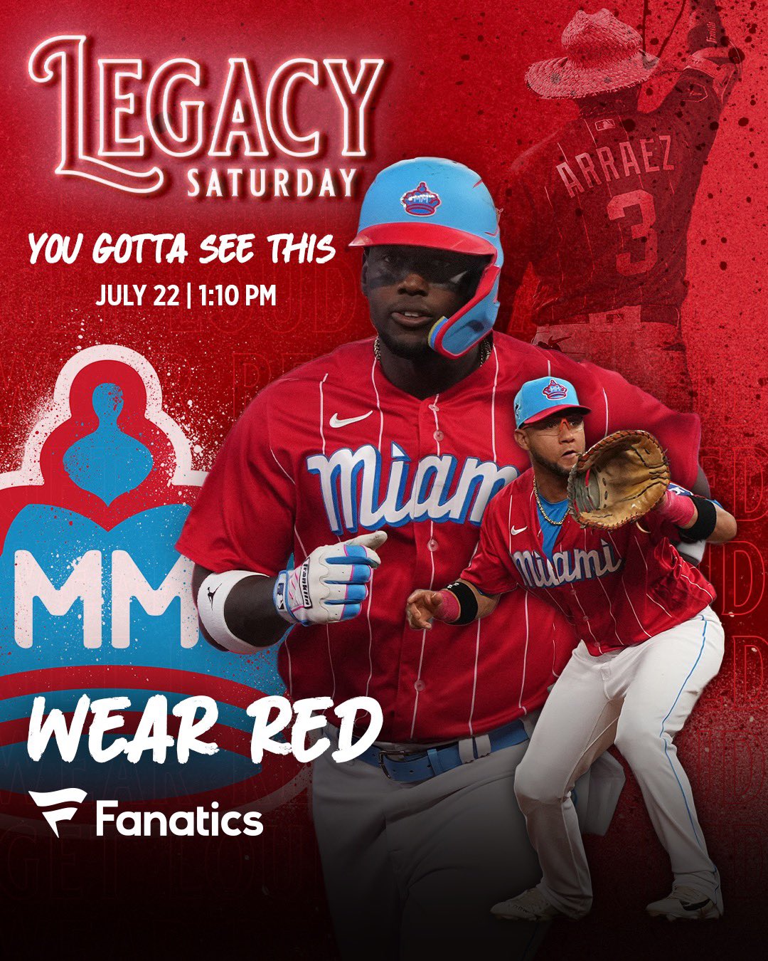 Miami Marlins on X: Teal ➡️ Red Legacy Saturday Presented by