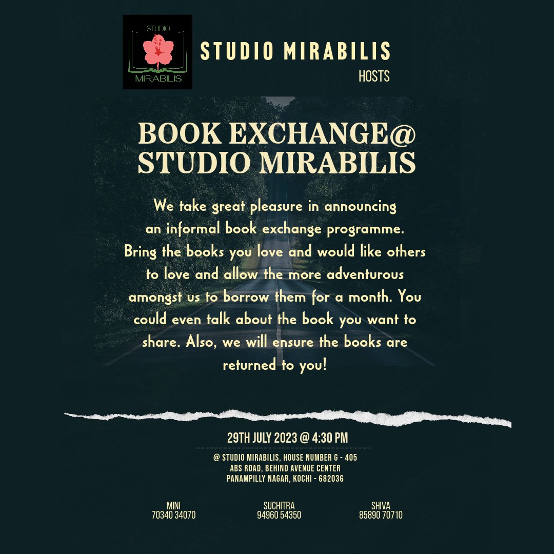 4PM on the 4th Saturday @ Studio Mirabilis, Panampilly Nagar, Kochi