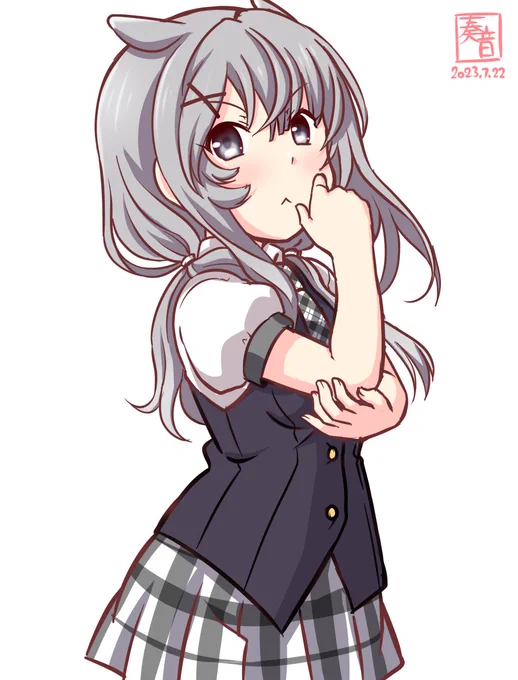 「電探と逆探、蓄電池と電動機の改良更新。  整備性の向上…。やる事いっぱい!」  #艦これ版真剣お絵描き60分一本勝負_20230722 #伊201