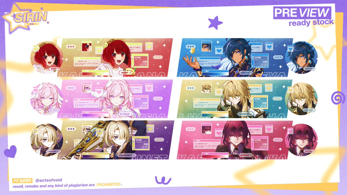 wkuina's tweet photo. @genshinBTS RS !!!

18k/each. ava PNG + JPG
❌ elysia, kaeya, freminet, wanderer https://t.co/zYR1Yanjkb