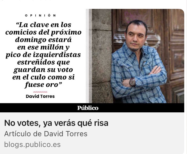 limaryns's tweet photo. Si la izquierda se abstiene, la derecha gana.

https://t.co/Ix6hnG9IHt https://t.co/6LWmedyh1Y