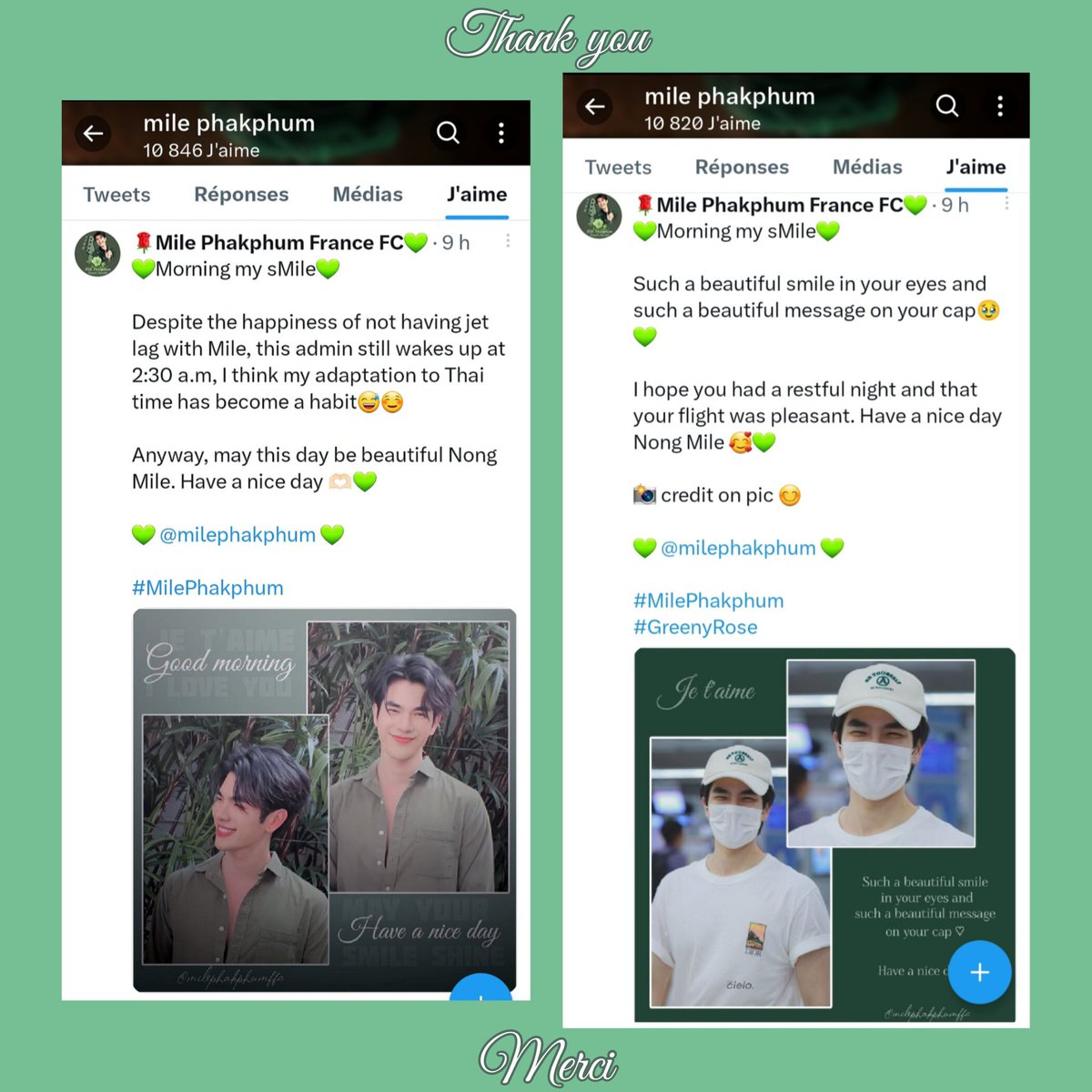 MilePhakphumFFC's tweet photo. Thank you for making me smile for the umpteenth time🙏🥰

I want you to know that I'm not indifferent that you are in the neighboring country,but your well-being comes first🥹💚
(Full text in pic)

Enjoy Belgium💚

💚LOVE MILE ALWAYS💚 
@milephakphum 
#MilePhakphum 
@MilePhakHub https://t.co/eJXepgFqlo