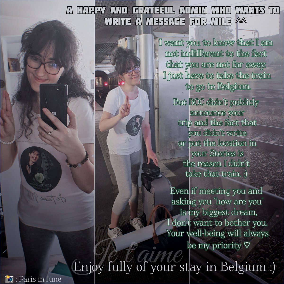 Thank you for making me smile for the umpteenth time🙏🥰

I want you to know that I'm not indifferent that you are in the neighboring country,but your well-being comes first🥹💚
(Full text in pic)

Enjoy Belgium💚

💚LOVE MILE ALWAYS💚 
<a href="/milephakphum/">mile phakphum</a> 
#MilePhakphum 
@MilePhakHub