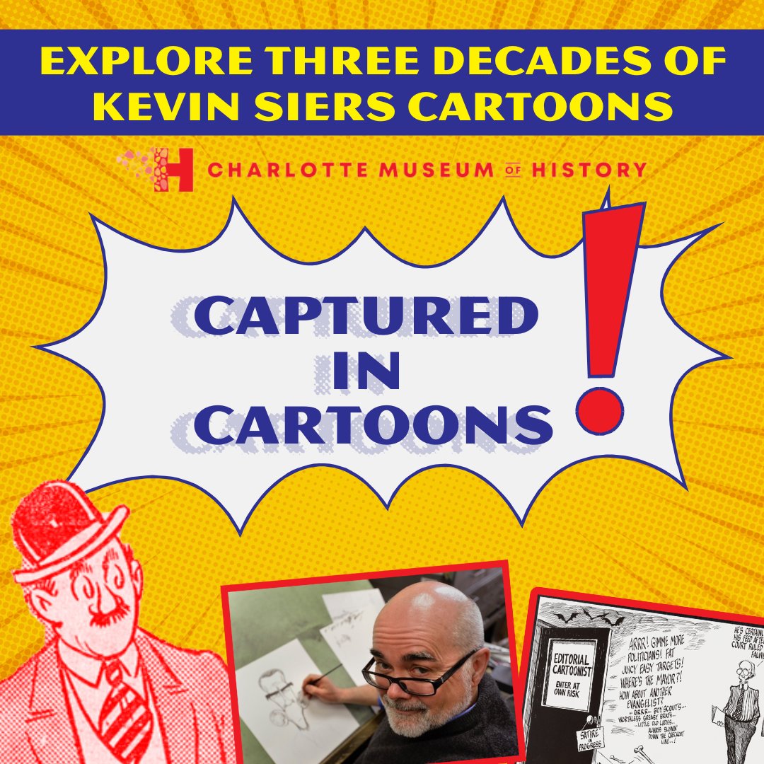 Pulitzer Prize-winning cartoonist Kevin Siers was recently let go from his position at the Charlotte Observer as part of a move by the paper's parent company to cease editorial cartoons. You can reflect on his influential body of work at our exhibit, “Captured in Cartoons.”