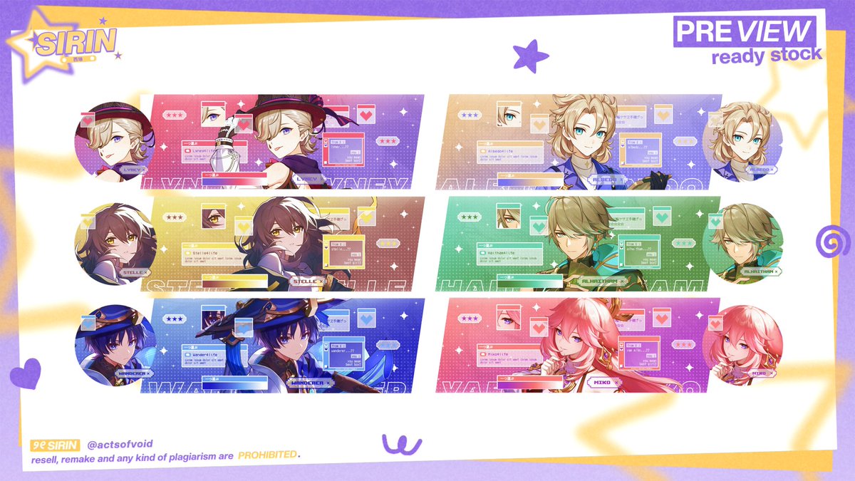 wkuina's tweet photo. @genshinBTS 18k/each. ava PNG + JPG
❌ elysia, kaeya, freminet, wanderer
https://t.co/OxzVbnfRdK