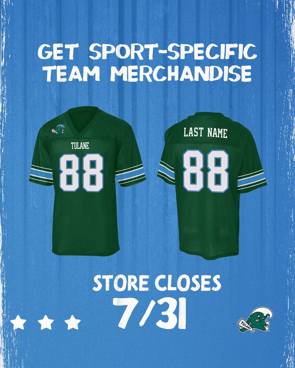 Tulane Football (@greenwavefb) on Twitter photo Gear up and support your favorite <a href="/TulaneAthletics/">Tulane Green Wave</a> athletes now at IASstores.com/tulane23!
This online pop-up includes NIL personalization options from your favorite participating players!
Get them while you can! Stores close 7/31 to ensure timely delivery. Gear up and support your favorite <a href="/TulaneAthletics/">Tulane Green Wave</a> athletes now at IASstores.com/tulane23!
This online pop-up includes NIL personalization options from your favorite participating players!
Get them while you can! Stores close 7/31 to ensure timely delivery.