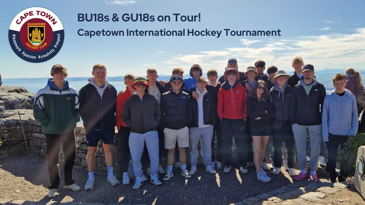 Guildfordhc's tweet photo. Good luck to our BU18s who are through to the Capetown International Hockey Tournament semi-final π
Well done to our GU18s who made it to q-finals π
With 40 elite teams participating, what an amazing experience for these young players π
https://t.co/JdpbV2Zg2z
#CTIHT https://t.co/bMniAIBTog