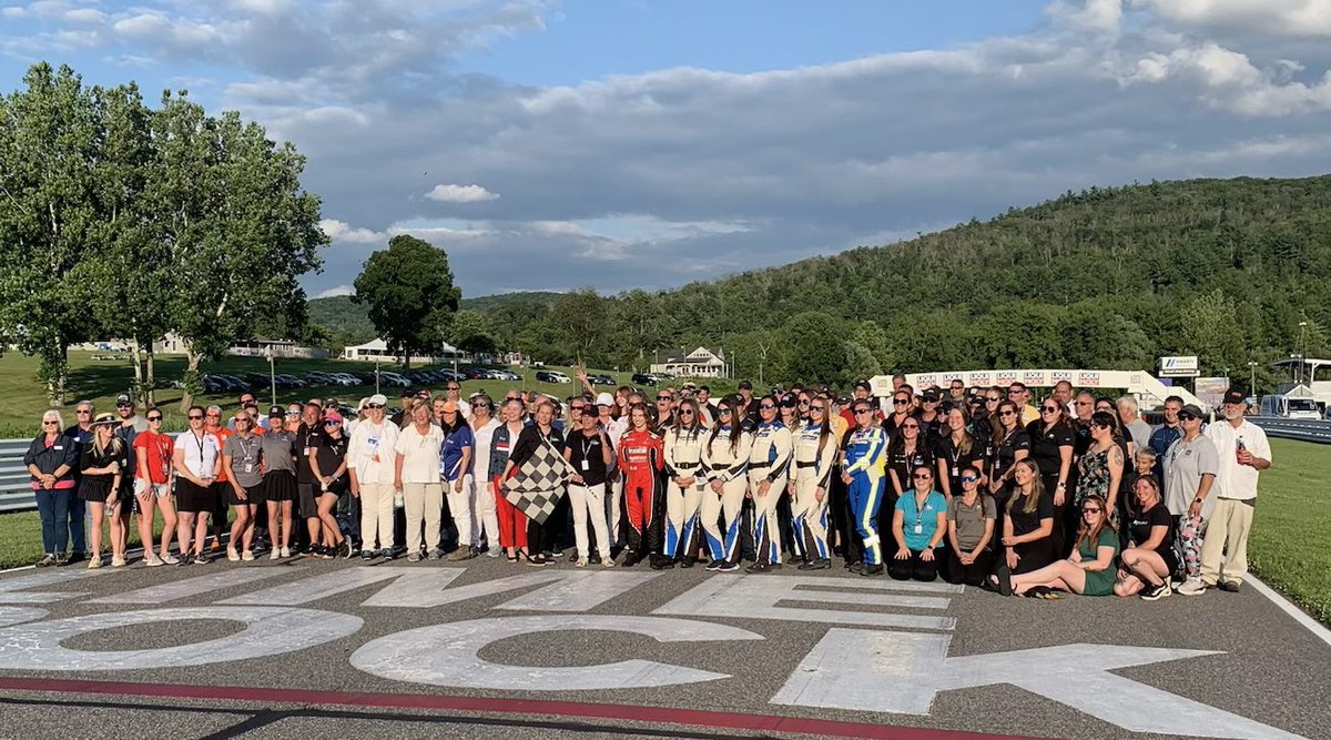 Look at this group who came out to support @_WIMNA #womeninmotorsportsna at Lime Rock Park last night! @limerockpark