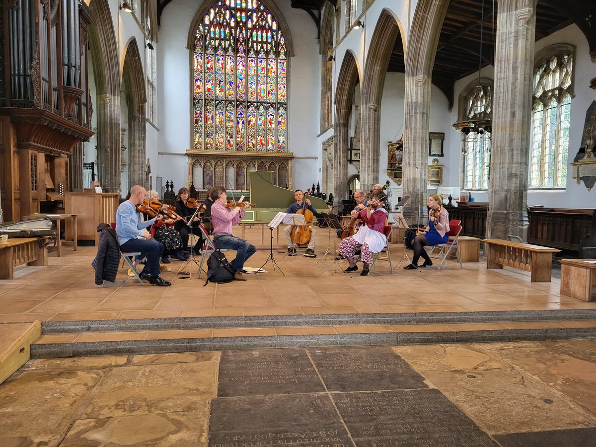 The @oae are rehearsing ahead of this evenings Early Music Day concert and sounding gloriousat @StNicksKL. Some tickets still available on the door.