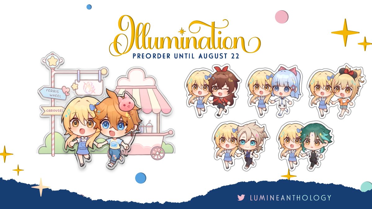 i made various lumine ships standee for <a href="/lumineanthology/">Illumination: A Lumine Ship Anthology</a> : a Lumine Anthology Zine!! 

POs are currently open, don't miss it out!
