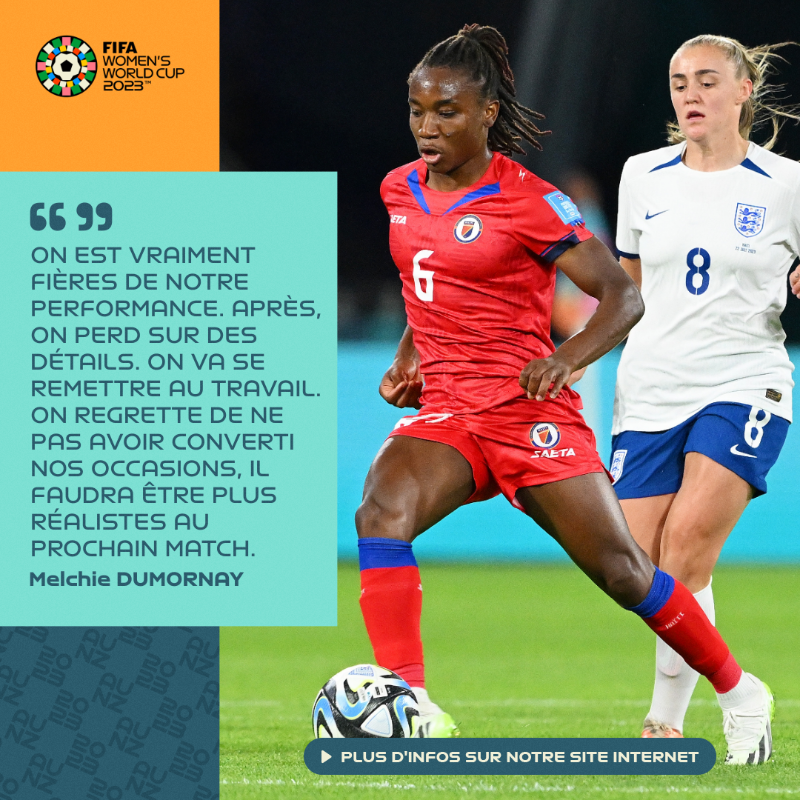 fifaworldcup_fr's tweet photo. Dumornay "fière" des Haïtiennes 🙌

🤳 Regardez le résumé du match ⤵