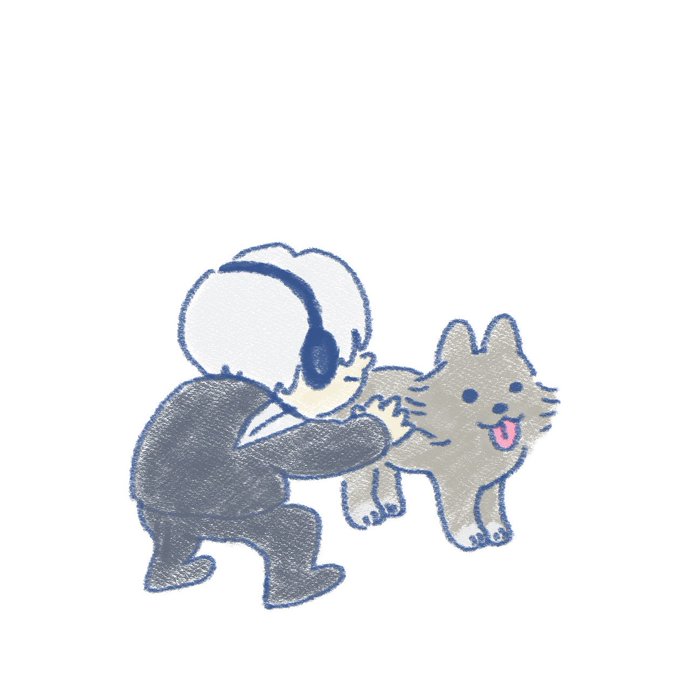 どさくさにまぎれ犬なでる葛葉   #VCRGT絵