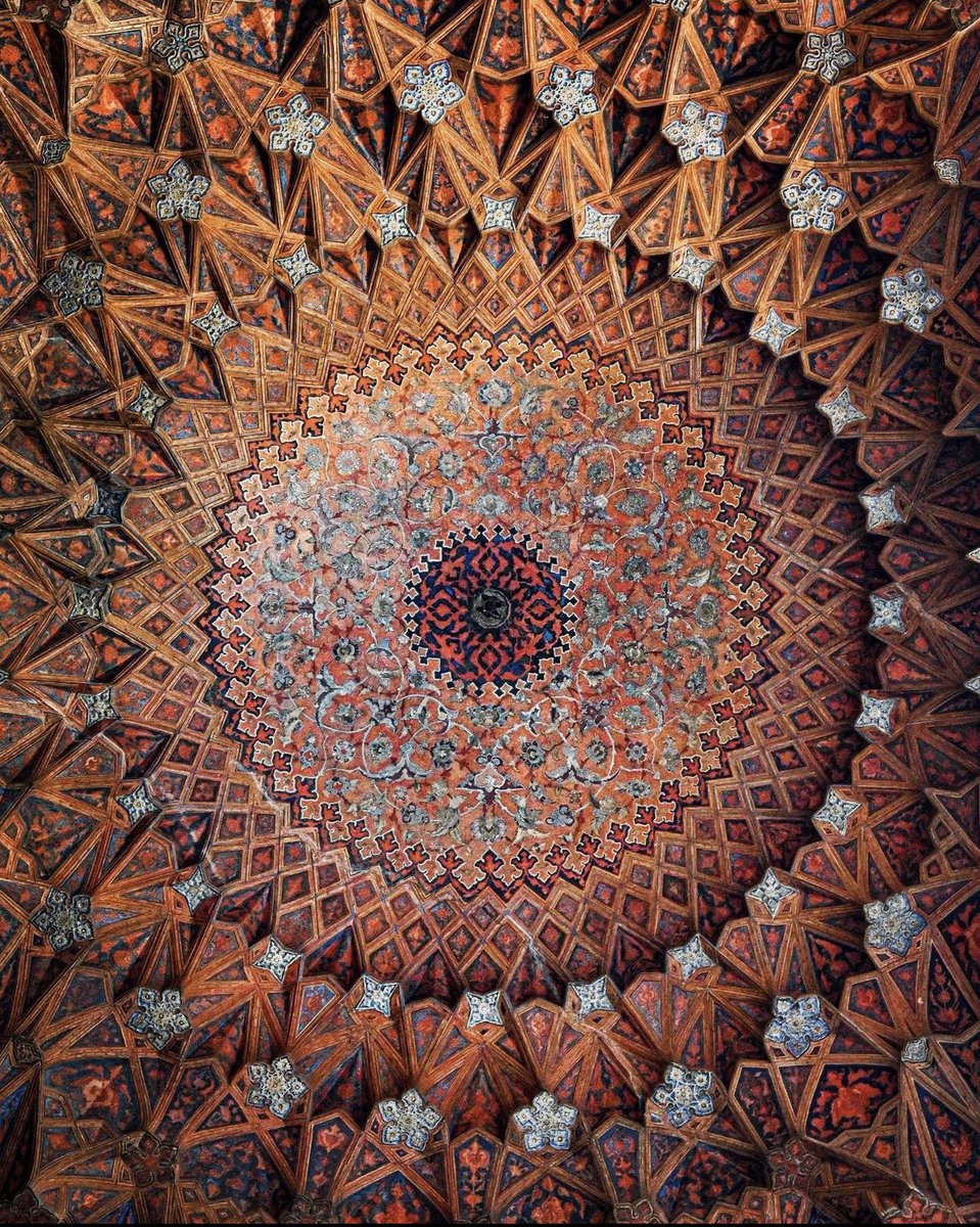 Ceiling of the Qeysarie Gate, built in the 17th century during the Safavid Dynasty

📸 IG: paulodysseys