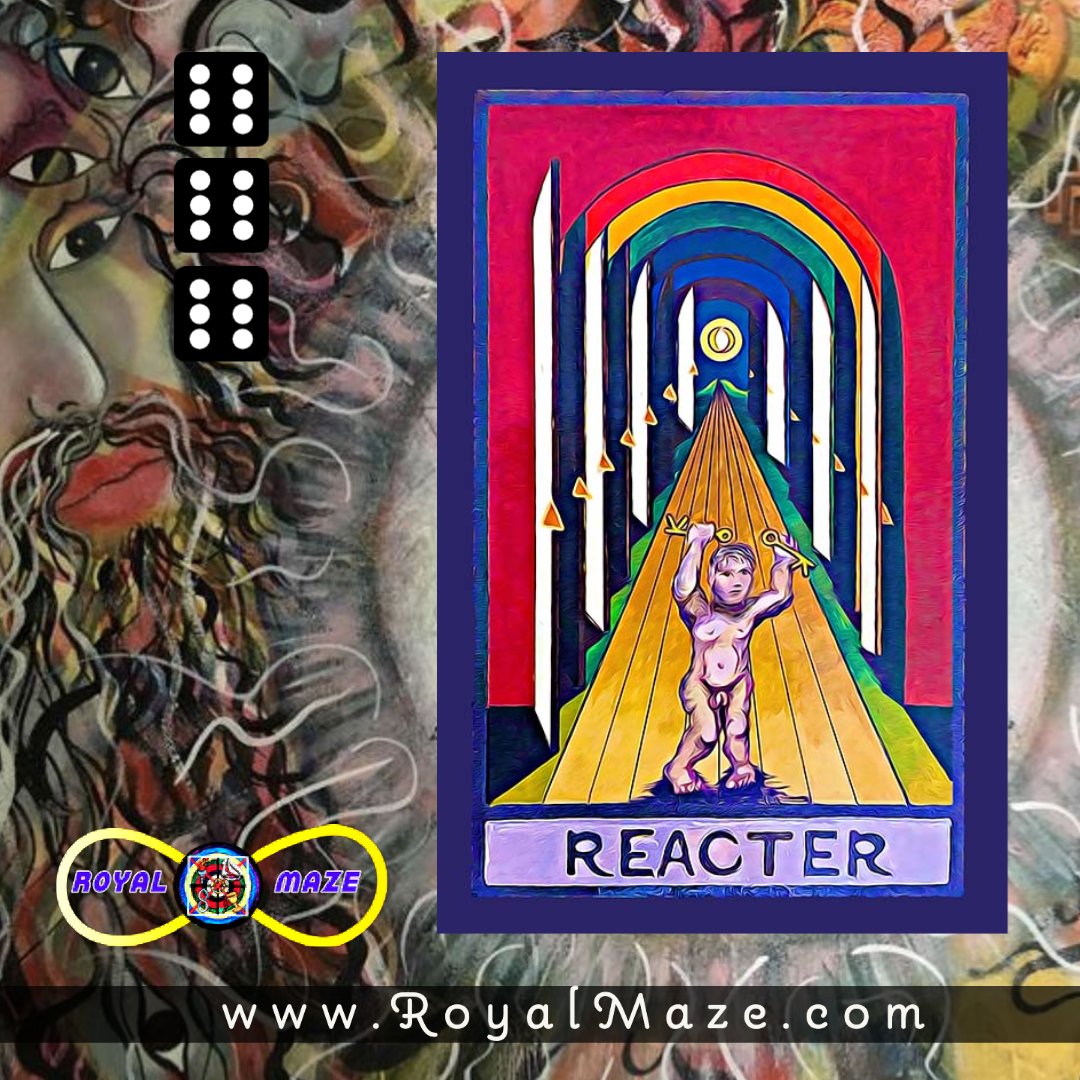 RoyalMaze3's tweet photo. The ACTOR is not the REACTER. Rejoicing and triumphant, the REACTER advances forward. https://t.co/ixidiw1bMB #tarot  #tarotcards #tarotdeck https://t.co/bWbMEWXU8v