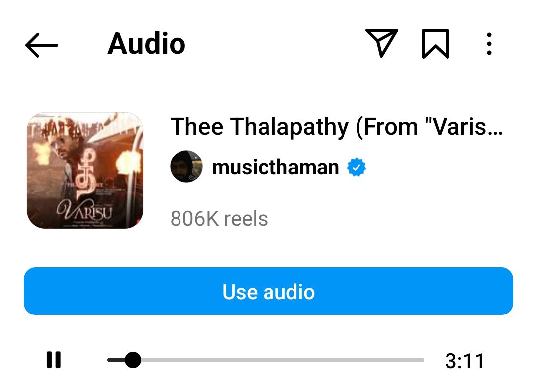 CinemaMeterOff's tweet photo. Top 10 of max #InstaReels for Kollywood music has been madeโก๏ธ
#TheeThalapathy - 806k
#ArabicKuthu - 591k
#Surviva - 517k
#VaaVaathi - 508k
#NeeSingamDan - 484k
#MeghamKarukatha - 447k
#NaanNaan (Mahaan) - 441k
#LifeOfRam - 438k
#RolexTheme - 424k
#JDIntro - 373k https://t.co/nwnPPL0jDL