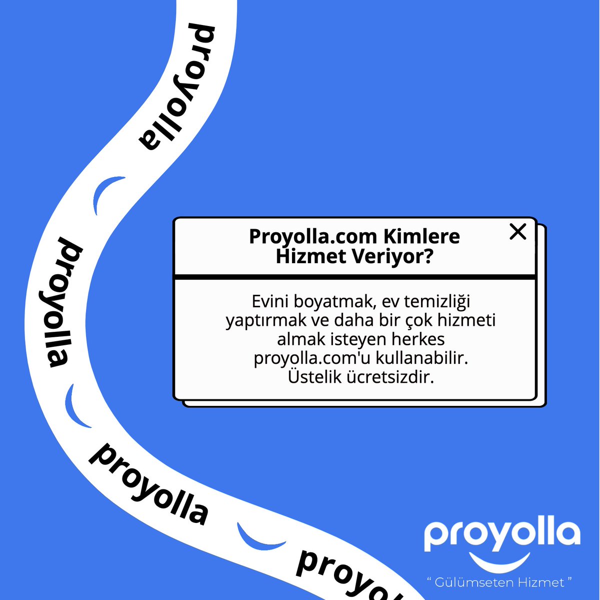 Proyolla.com Kimlere Hizmet Veriyor?

Evini boyatmak, ev temizliği yaptırmak ve daha bir çok hizmeti almak isteyen herkes proyolla.com'u kullanabilir.

Üstelik ücretsizdir.

proyolla.com

#proyolla #hizmetAl #hizmet