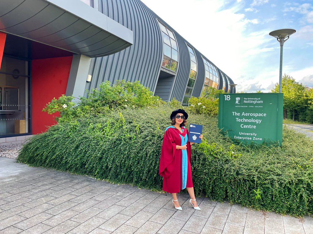 And my sincere thanks to @UoNAerospace and @MSCActions which funded my research and provided me with access to technology that I would otherwise not have had access to. @UoNINNOVATIVE #officiallyadoctor 👩‍🎓