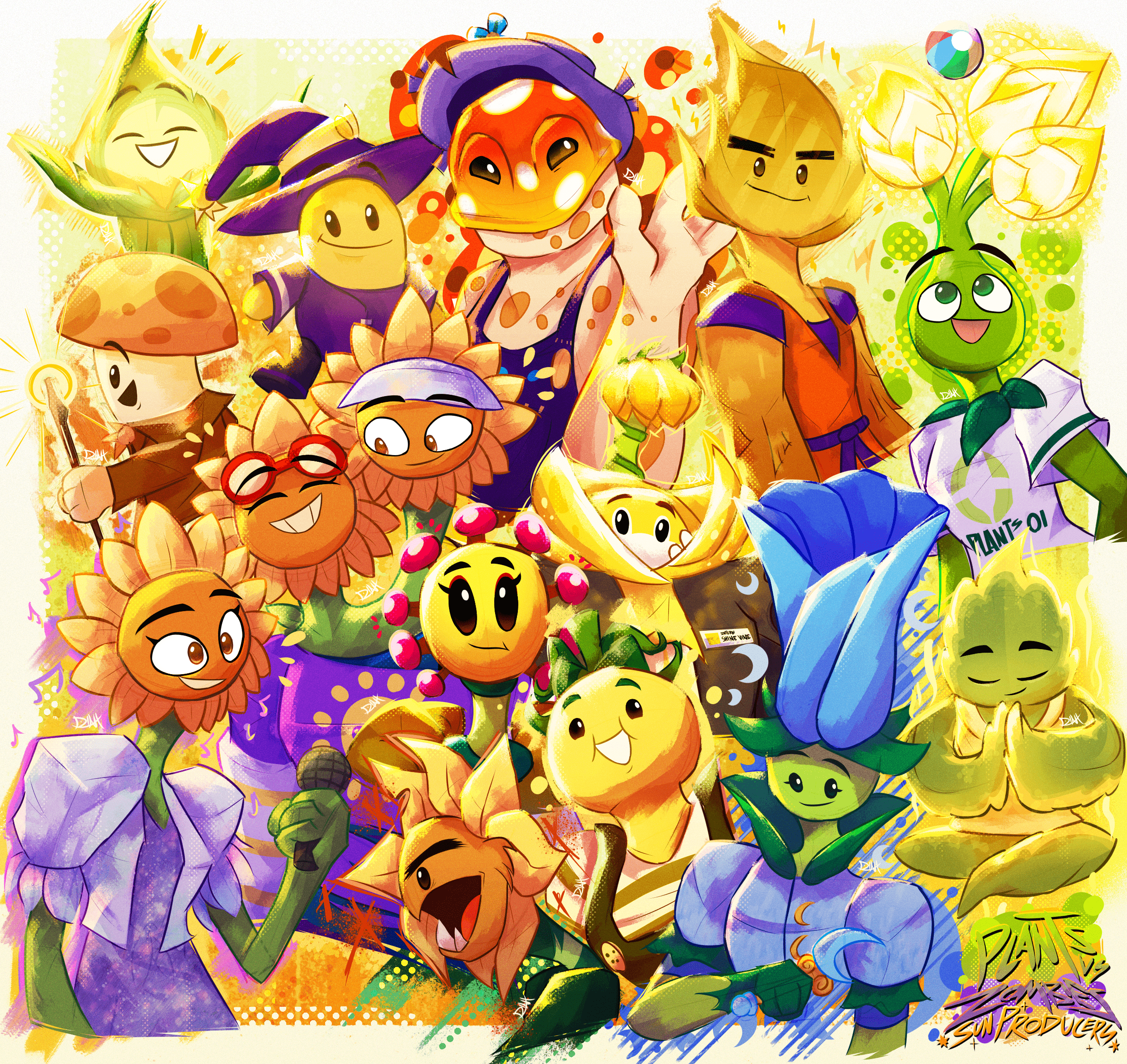 DinxieSnowie 🎄 ✦ (Commissions Closed!) on X: Plants VS Zombies Sun  Producers! ☀️🌻 Revisiting one of my beloved games I played as a small kid  & MAN did they add new a