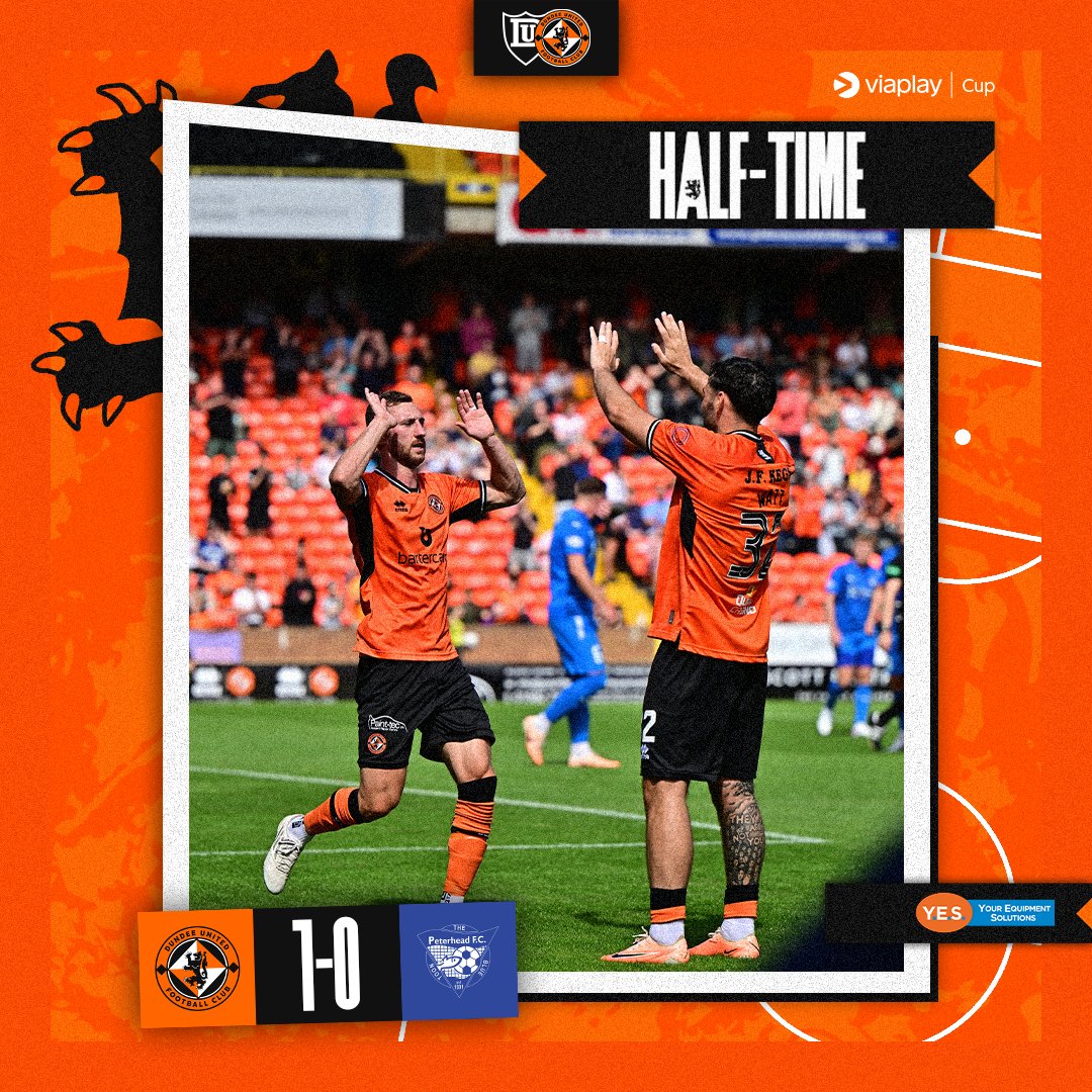 dundeeunitedfc's tweet photo. Moult's strike has us a goal to the good ⚽️
🍊 1️⃣-0️⃣ 🔵 | #UTDPET | #DUFC https://t.co/RzDgXTta77
