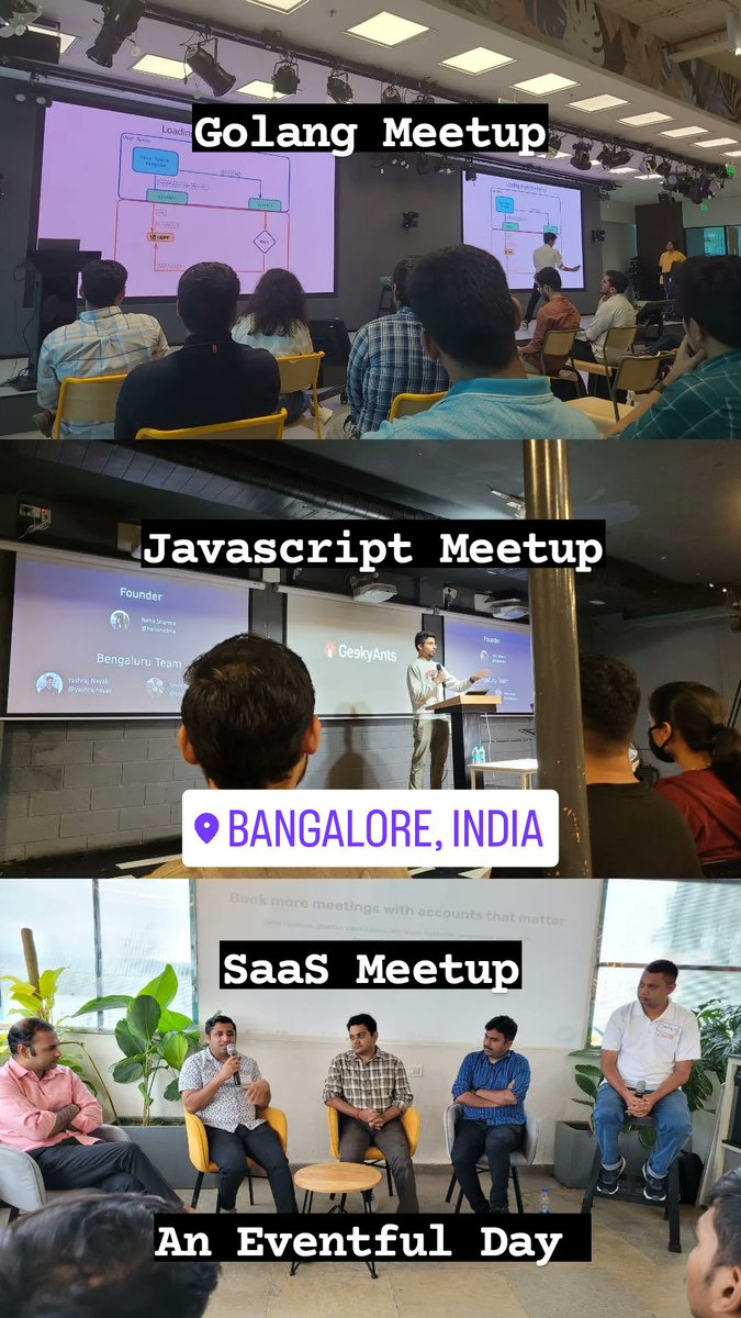 _teknicus's tweet photo. Three meetups in a Day. A very interesting experience...

#Bangalore #technology #meetup #programming #startup https://t.co/DkVGFcBZm3