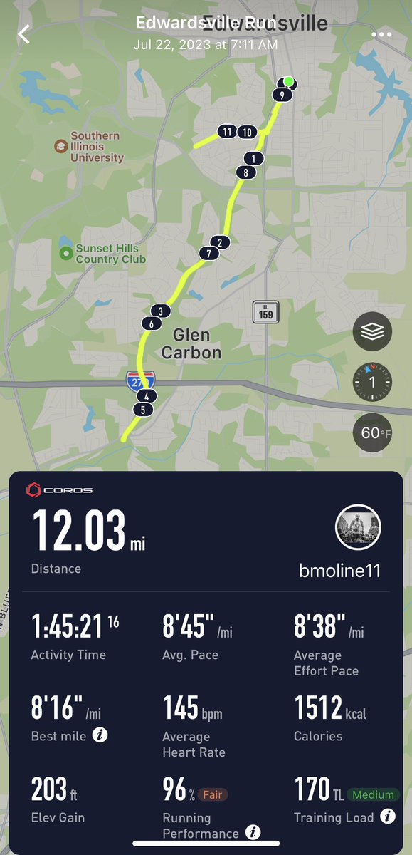 BMolineRunner's tweet photo. A good 12-mile run this morning. But I was definitely feeling the 1.5 mile bike ride home afterward. 😬😂 🏃‍♂️🚴‍♂️ Happy Saturday! #running #marathontraining https://t.co/Uassfaoybv
