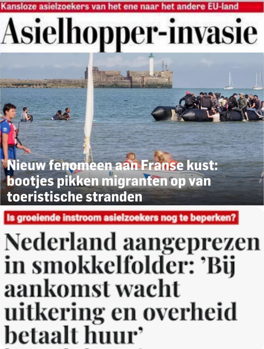 Als sprinkhanen veroveren ze #Europa De nieuwste trend: Tussen de Franse badgasten sprint een roedel #Asielprofiteurs over het strand om snel naar wachtende watertaxi's te zwemmen. Het VK ontvangt er 2000(!) per week. Ook NL staat bij de smokkelaars hoog op 't menu. Vreselijk.